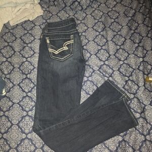 Women's Boot Cut Jeans - Dark Blue